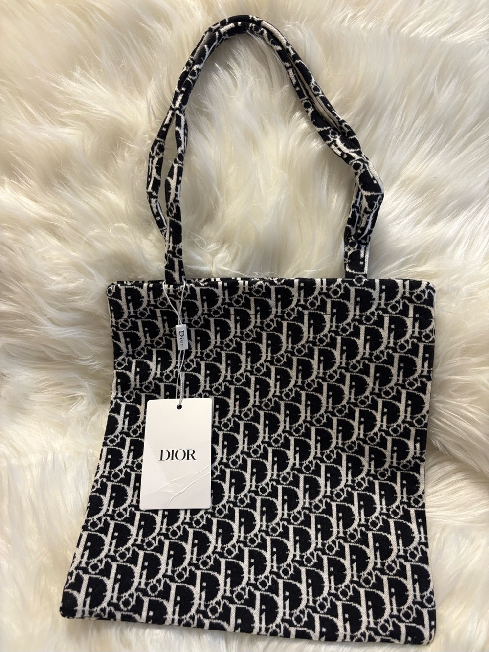 Dior Parfums Collection Black
Monogram Cloth Tote